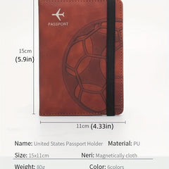 PU Passport Holder Travel ID Card Cover