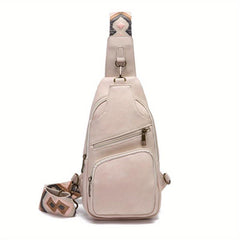 Retro Wax Leather Mini Sling Bag Pockets PU Leather Chest Bag