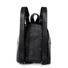 Crocodile Pattern Mini Backpack PU Leather Casual Rucksack