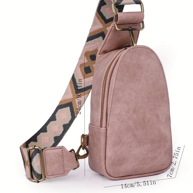 Geometric Strap Sling Bag Boho Style Crossbody Bag