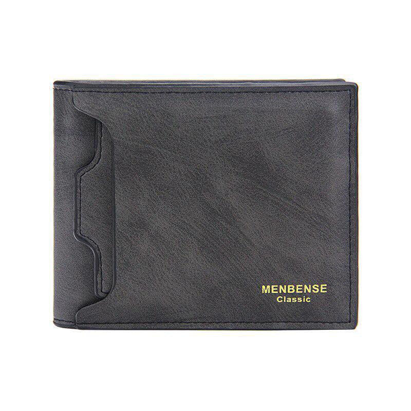 Men's Leather Short Wallet Money Clip Card Holder ID Window Coin Purse