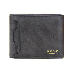 Men's Leather Short Wallet Money Clip Card Holder ID Window Coin Purse