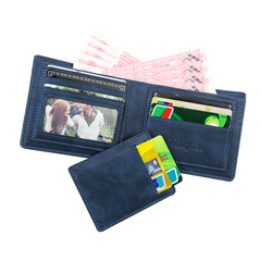Men's Leather Short Wallet Money Clip Card Holder ID Window Coin Purse