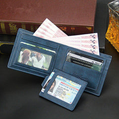 Men's Leather Short Wallet Money Clip Card Holder ID Window Coin Purse