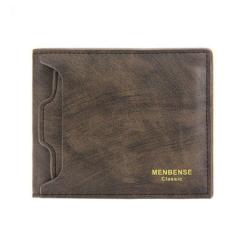 Men's Leather Short Wallet Money Clip Card Holder ID Window Coin Purse