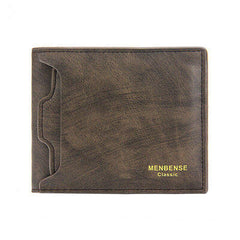 Men's Leather Short Wallet Money Clip Card Holder ID Window Coin Purse