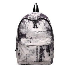 Vintage Graffiti Pattern Backpack Large Capacity Travel Bag