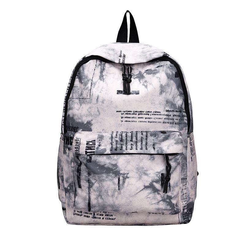 Vintage Graffiti Pattern Backpack Large Capacity Travel Bag