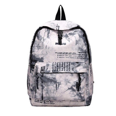 Vintage Graffiti Pattern Backpack Large Capacity Travel Bag