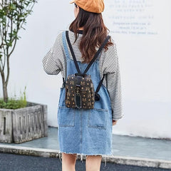 Girls Mini School Bag PU Leather Women's Backpack
