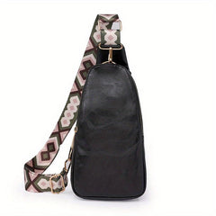 Vintage Crossbody Bag Retro PU Chest Bag Women's Casual Sling Bag