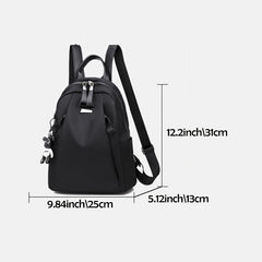 Casual Men's Backpack Double Shoulder Bag Solid Backpack Students Commuter Bag