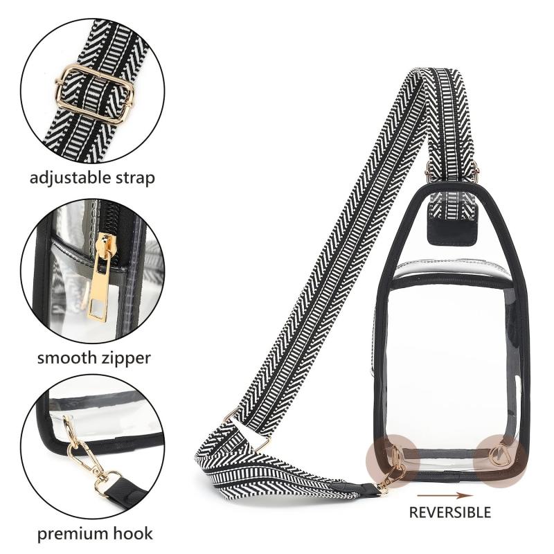 Clear Sling Bag Transparent Travel Sports Beach Fanny Pack