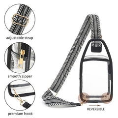 Clear Sling Bag Transparent Travel Sports Beach Fanny Pack