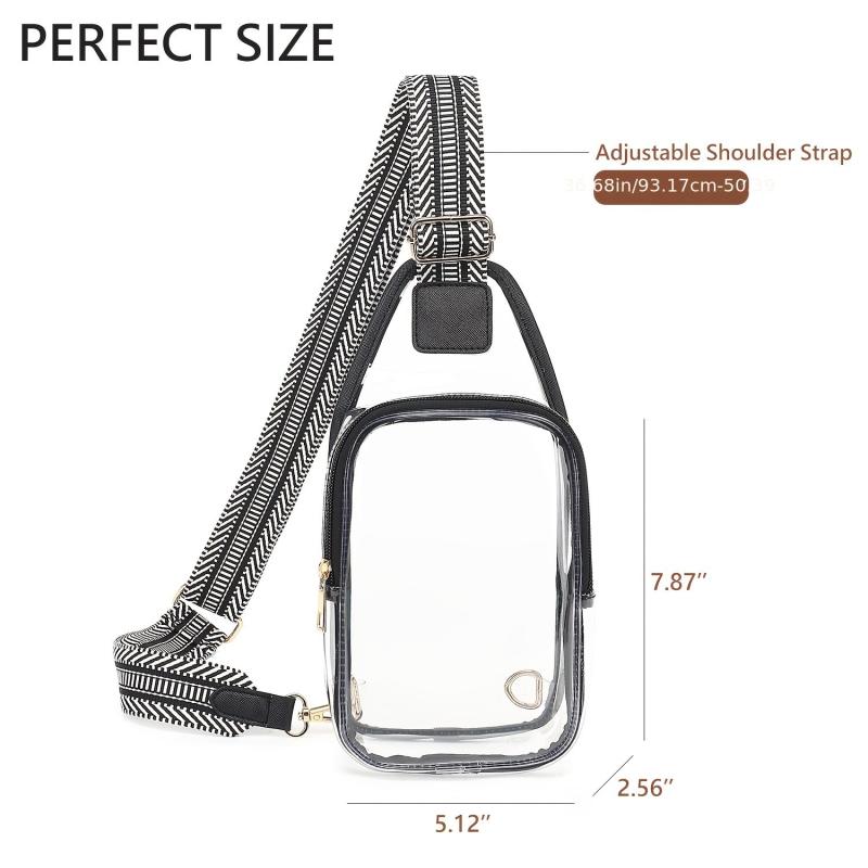 Clear Sling Bag Transparent Travel Sports Beach Fanny Pack