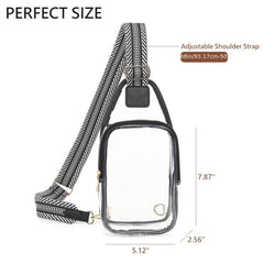 Clear Sling Bag Transparent Travel Sports Beach Fanny Pack