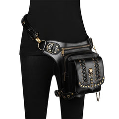 Gothic Skull Waist Thigh Bag Crossbody Purse