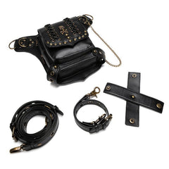 Gothic Skull Waist Thigh Bag Crossbody Purse