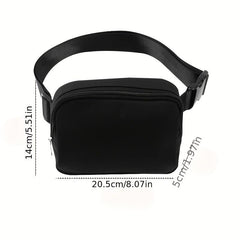 Casual Waist Bag Zipper Crossbody Sports Chest Bag