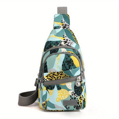 Zipper Front Sling Bag Nylon Crossbody Bag Women's Chest Purse