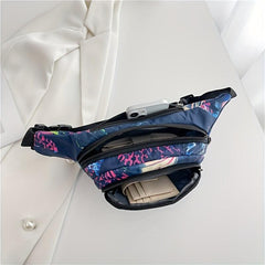 Vintage Ethnic Print Chest Bag Zipper Women's Crossbody Bag