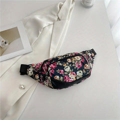 Vintage Ethnic Print Chest Bag Zipper Women's Crossbody Bag