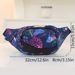 Vintage Ethnic Print Chest Bag Zipper Women's Crossbody Bag