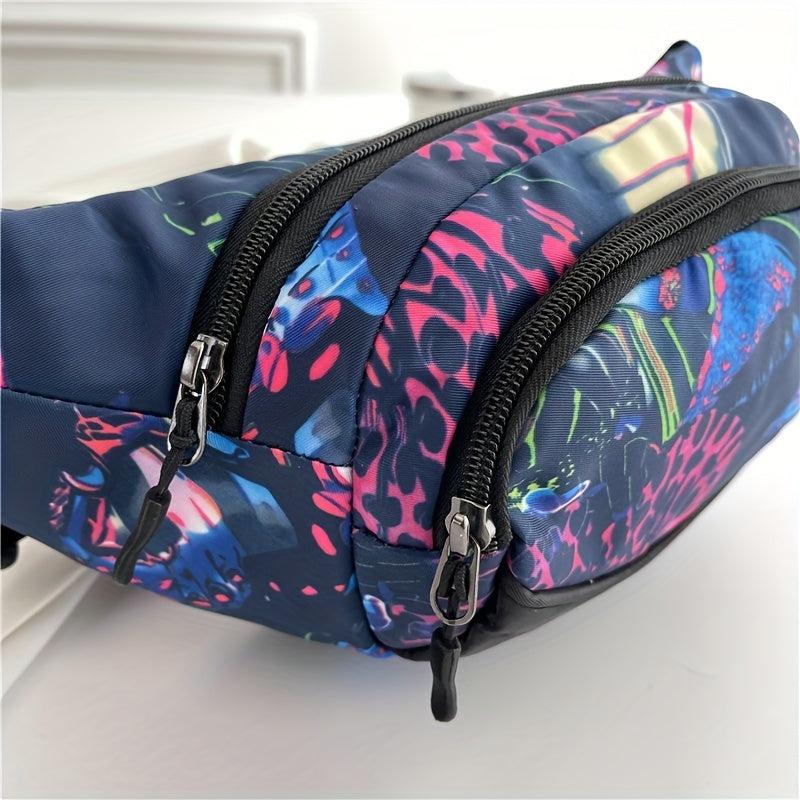 Vintage Ethnic Print Chest Bag Zipper Women's Crossbody Bag