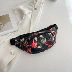 Vintage Ethnic Print Chest Bag Zipper Women's Crossbody Bag