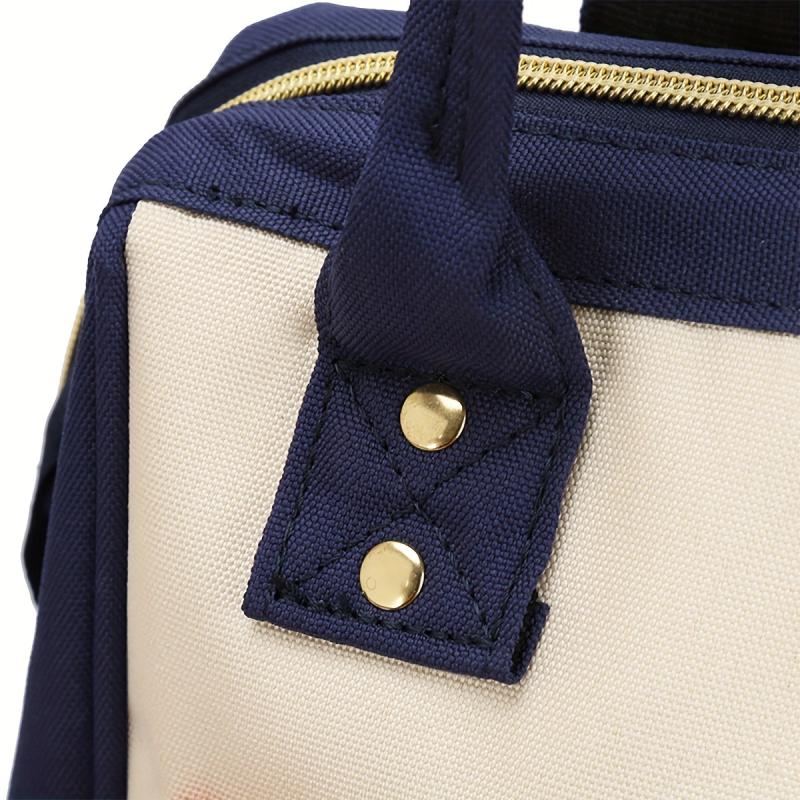 Contrast Backpack Mommy Bag Large Capacity Portable Functional Bag