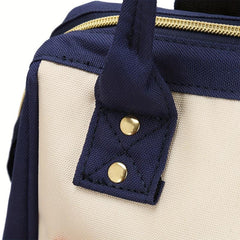 Contrast Backpack Mommy Bag Large Capacity Portable Functional Bag