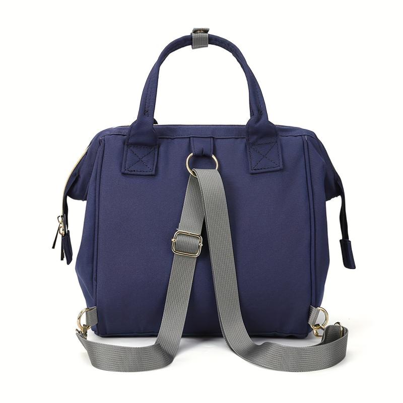 Contrast Backpack Mommy Bag Large Capacity Portable Functional Bag