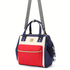 Contrast Backpack Mommy Bag Large Capacity Portable Functional Bag