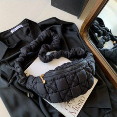 Cloud Pleated Crossbody Chest Bag Sling Shoulder Bag Women's Casual Waist Purse