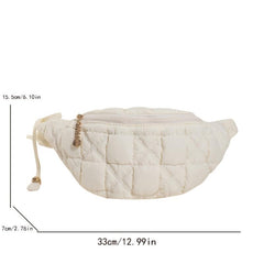 Cloud Pleated Crossbody Chest Bag Sling Shoulder Bag Women's Casual Waist Purse