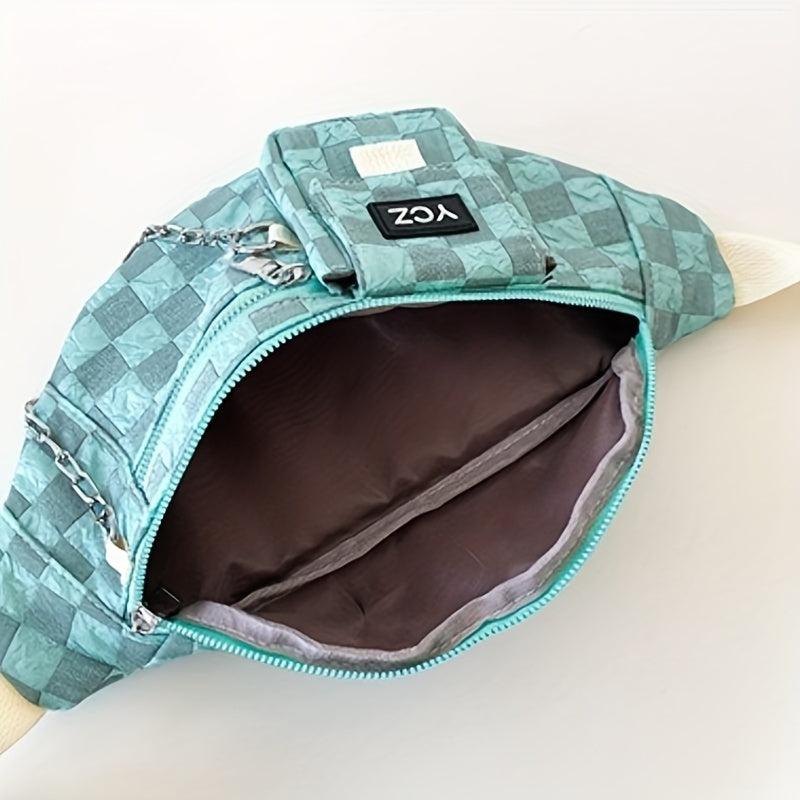 Checkerboard Waist Bag Y2K Street Wear Chest Bag Fanny Pack