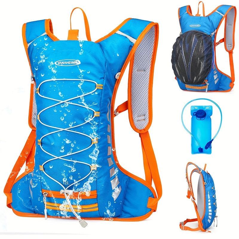 Sports Backpack with Reflective Strip & Water Bladder for Camping