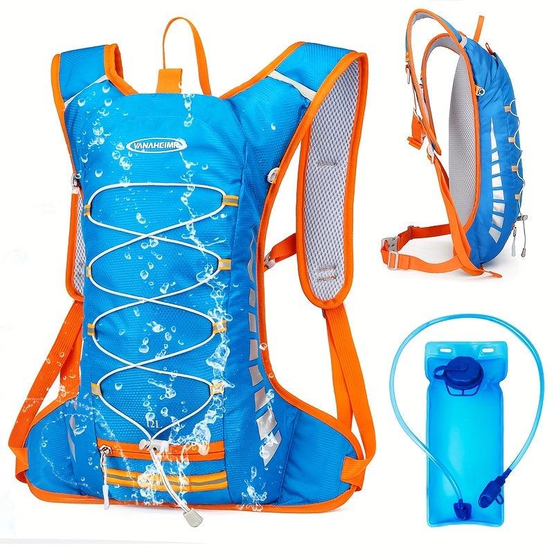 Sports Backpack with Reflective Strip & Water Bladder for Camping