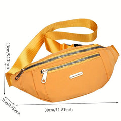 Waterproof Nylon Chest Bag Crossbody Bag for Sports Running