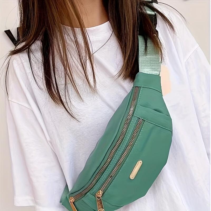 Waterproof Nylon Chest Bag Crossbody Bag for Sports Running