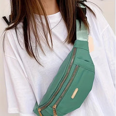 Waterproof Nylon Chest Bag Crossbody Bag for Sports Running