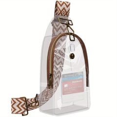 Transparent Waterproof Chest Bag Clear PVC Crossbody Bag Sling Bag & Purse