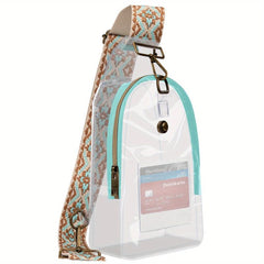 Transparent Waterproof Chest Bag Clear PVC Crossbody Bag Sling Bag & Purse
