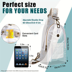 Transparent Waterproof Chest Bag Clear PVC Crossbody Bag Sling Bag & Purse