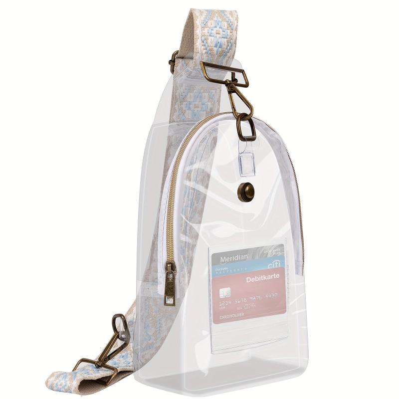 Transparent Waterproof Chest Bag Clear PVC Crossbody Bag Sling Bag & Purse
