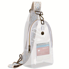 Transparent Waterproof Chest Bag Clear PVC Crossbody Bag Sling Bag & Purse