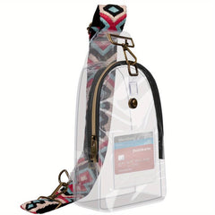Transparent Waterproof Chest Bag Clear PVC Crossbody Bag Sling Bag & Purse