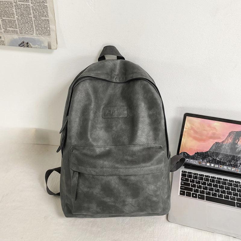 Leather Backpack Large Capacity Travel Backpack School Bag