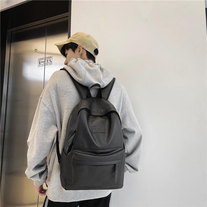 Leather Backpack Large Capacity Travel Backpack School Bag