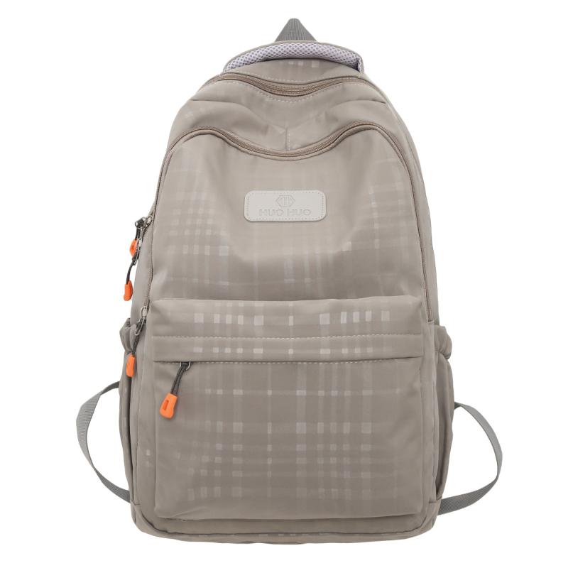 Large Capacity Plaid Backpack for Students